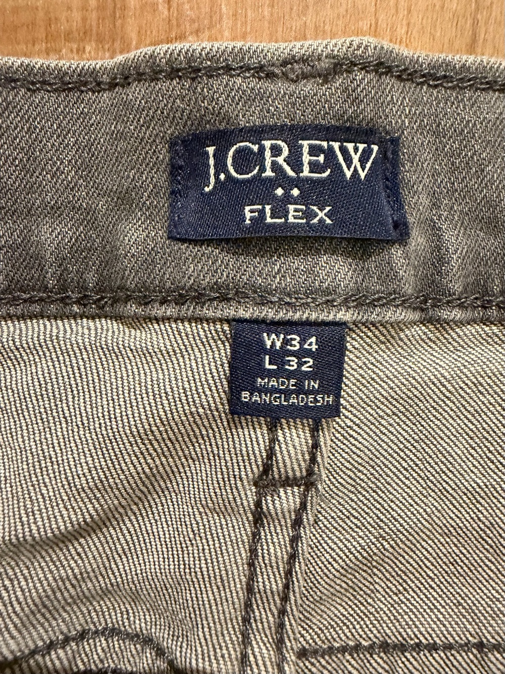 J.Crew Flex Straight Jeans Men’s 34x32 Grey Jeans - Picture 3 of 5